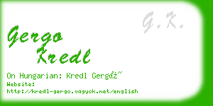 gergo kredl business card